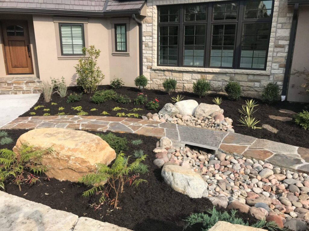River Rock Installation in Olathe & Johnson County KS
